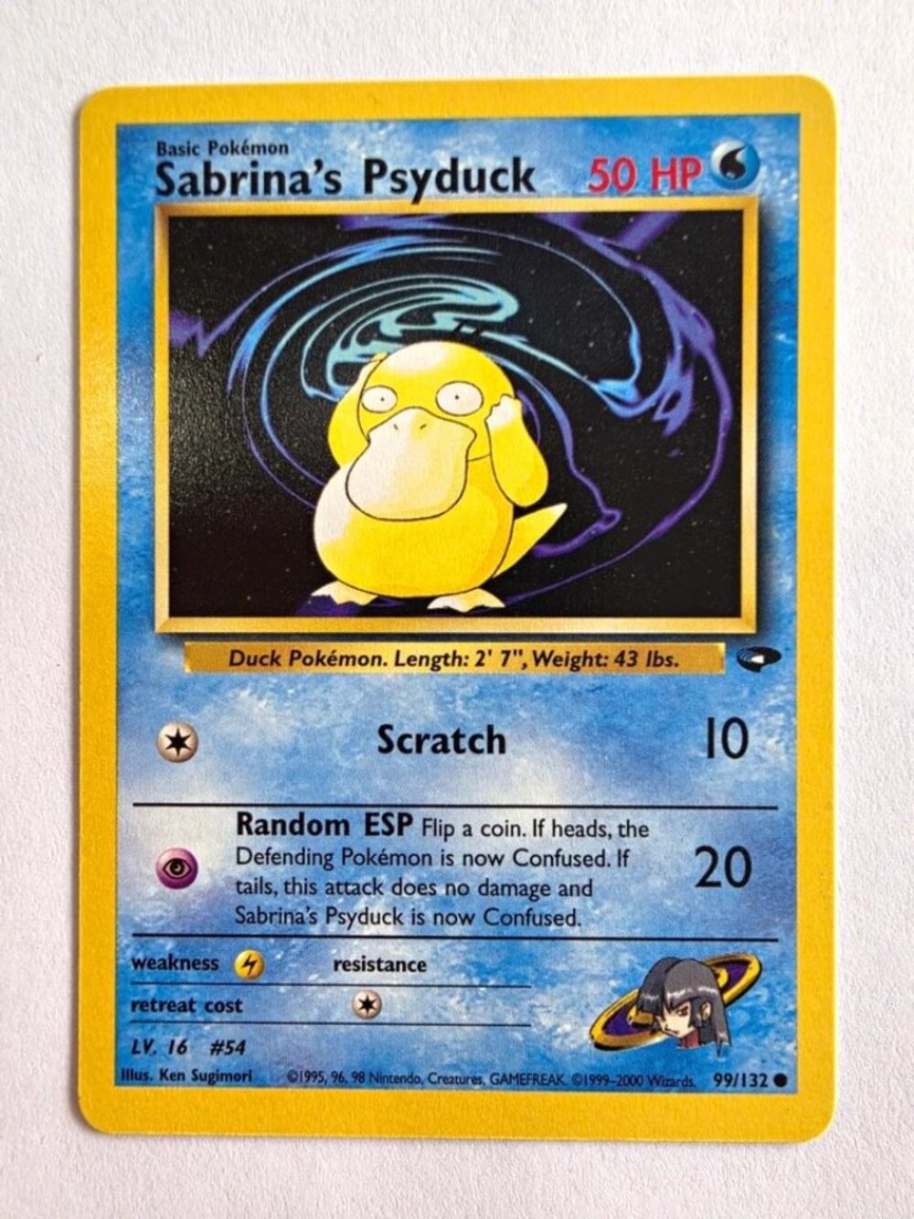Pokemon TCG Sabrina's Psyduck 99/132 Gym Challenge 2000 Regular Common EN 50HP